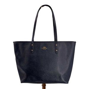 Coach Navy Blue Saffiano Leather X-Large Tote Bag Handbag